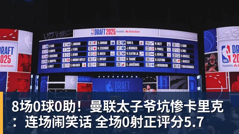 金年会体育8场0球0助！曼联太子爷坑惨卡里克：连场闹笑话 全场0射正评分5.7
